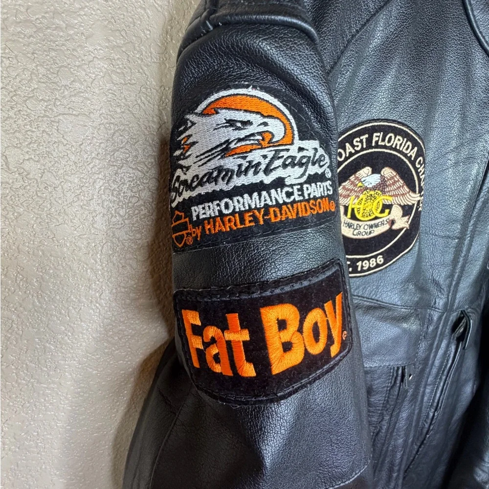 Harley-Davidson Black Leather‎ Bomber Jacket